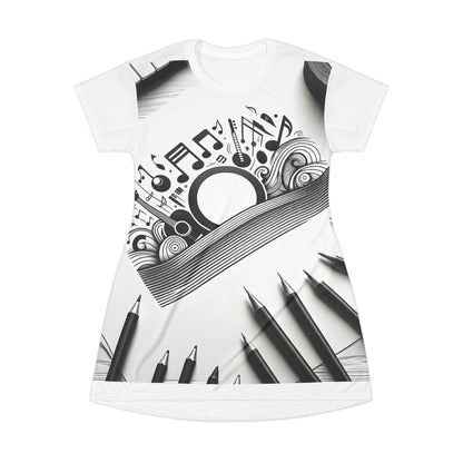 Virtual Vibes: Inked Harmony T-Shirt