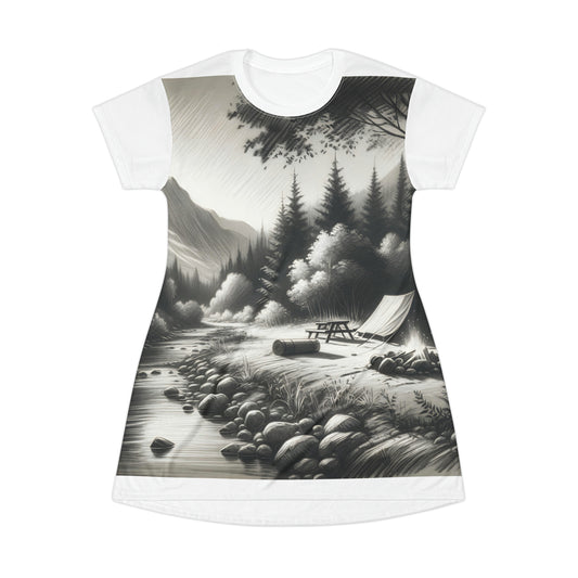 Natures Shadows: Charcoal Campscape
