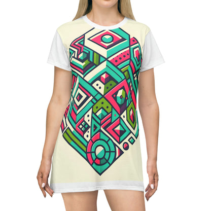 Kaleidoscope Dreams: Retro Geometric Revival Tee
