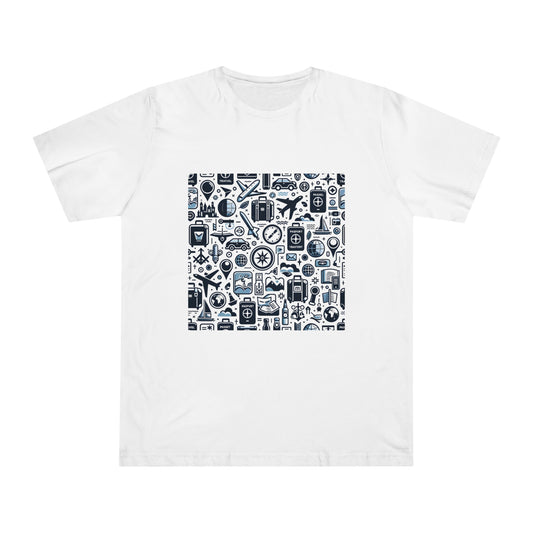 World Wanderlust: Seamless Travel Icons T-Shirt
