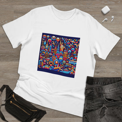 Neon Wanderlust: Acid Art Travel Icons T-Shirt