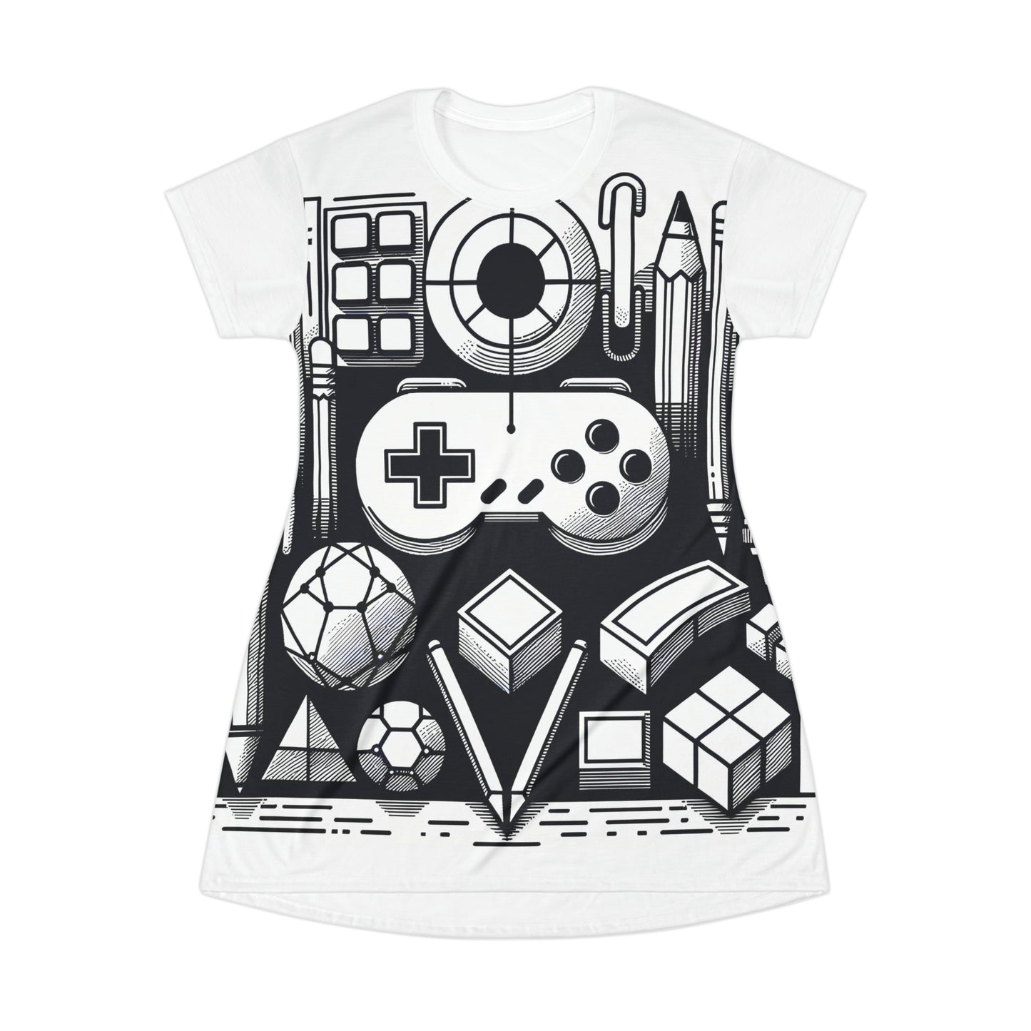 Pixel Arcade Ink Art Tee