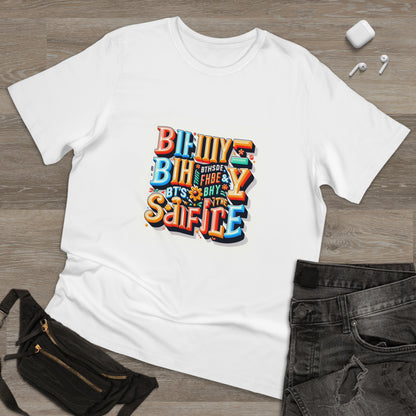 Melodic Ink: Cartoon Lyrics Typography Tee