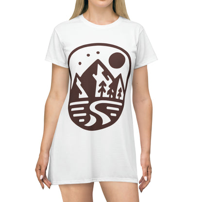 Trailblazer Journey: Maroon Monochrome Hiking Tee