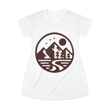 Trailblazer Journey: Maroon Monochrome Hiking Tee