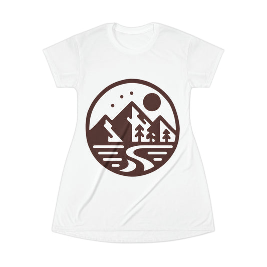 Trailblazer Journey: Maroon Monochrome Hiking Tee