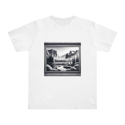 Wilderness Reflections: Monochrome National Parks Sketch
