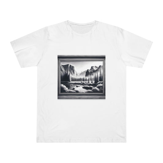 Wilderness Reflections: Monochrome National Parks Sketch