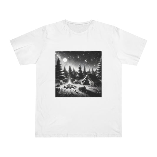 Wilderness Wanderer: Handcrafted Charcoal Sketch T-shirt