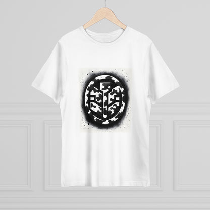 Urban Shadows: Monochrome Camo Charcoal Sketch T-Shirt