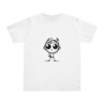 Cartoon Chic: Minimalist Line Art Tee