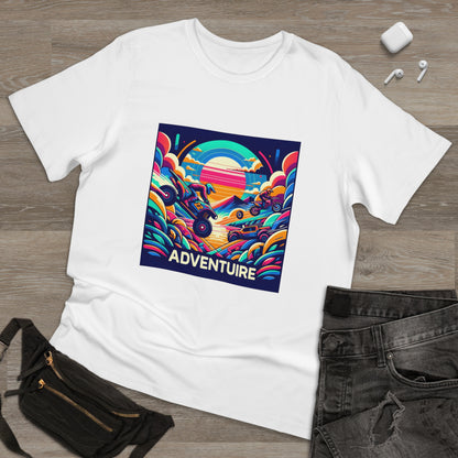 Neon Adventure Rush T-Shirt: Acid Art Extravaganza