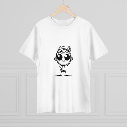 Cartoon Chic: Minimalist Line Art Tee