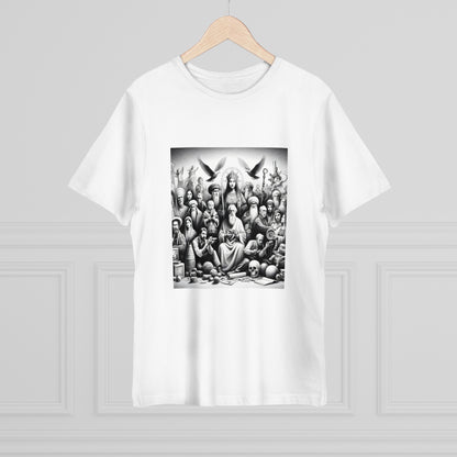 Cultural Shadows: Handcrafted Monochrome Sketch