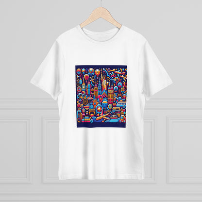 Neon Wanderlust: Acid Art Travel Icons T-Shirt