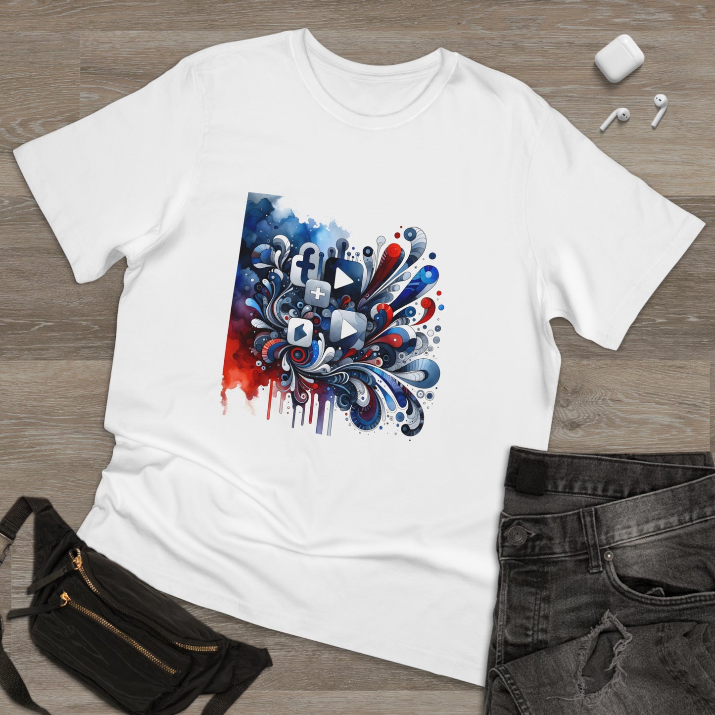 Watercolor Dreams: Midnight Blue Symphony