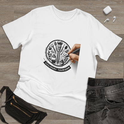 Foodie Wanderlust: Culinary Tourism Ink Logo Tee