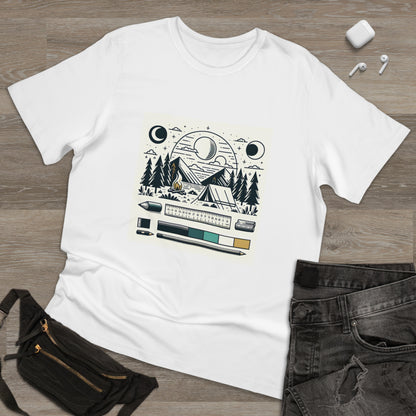 Nature Escape: Minimalist Camping Vector Tee by Rob Janoff