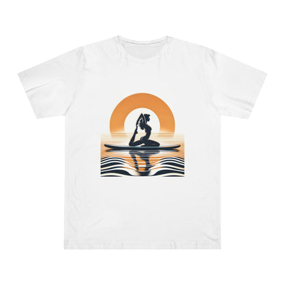 Tranquil Waves: Serene Yoga Paddleboarder