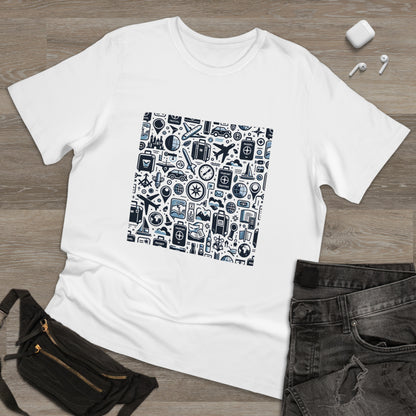 World Wanderlust: Seamless Travel Icons T-Shirt