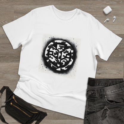 Urban Shadows: Monochrome Camo Charcoal Sketch T-Shirt