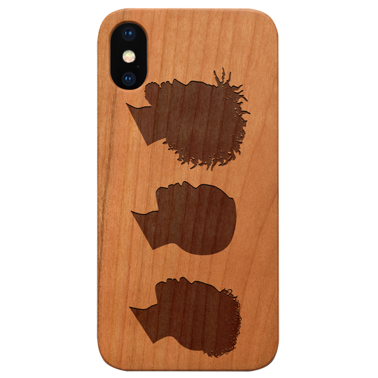 African Man Faces - Engraved