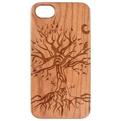 Tree With Wolf - Engraved