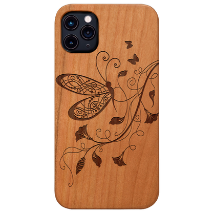 Butterfly On Flower - Engraved