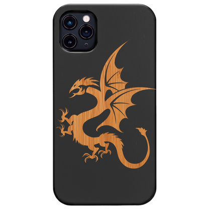 Tribal Dragon With Tail - Engraved