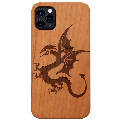 Tribal Dragon With Tail - Engraved