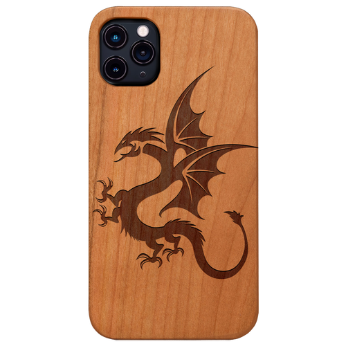 Tribal Dragon With Tail - Engraved