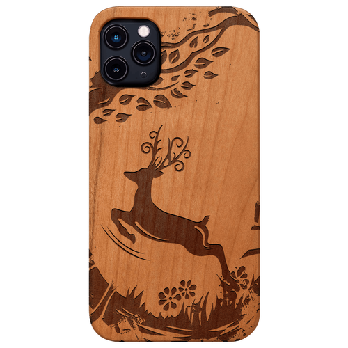 Jumping Deer - Engraved