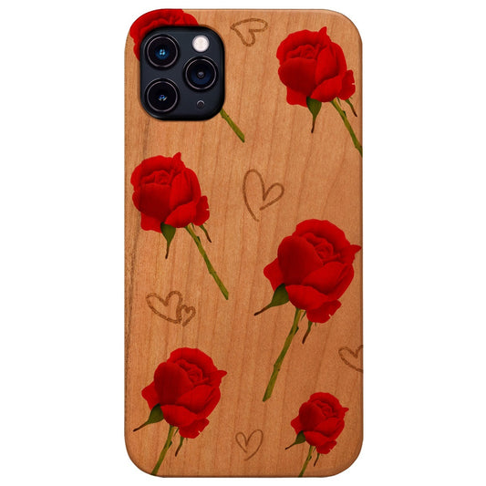 Rose Heart Pattern - UV Color Printed