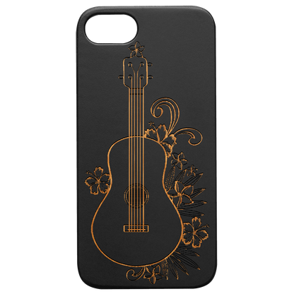 Ukelele With Flowers - Engraved