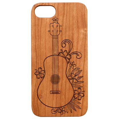 Ukelele With Flowers - Engraved