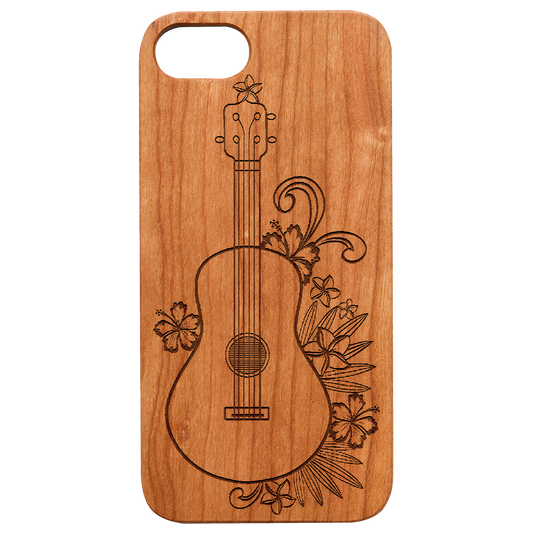 Ukelele With Flowers - Engraved