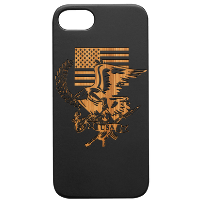 U.S. Flag with Eagle - Engraved