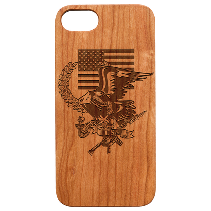 U.S. Flag with Eagle - Engraved