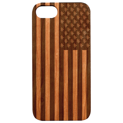 Usa Flag Marijuana - Engraved
